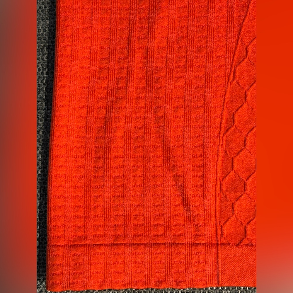 Athleta Women's Sleeveless Textured Yoga Stretchy Top Orange Women’s Size M - Picture 6 of 14